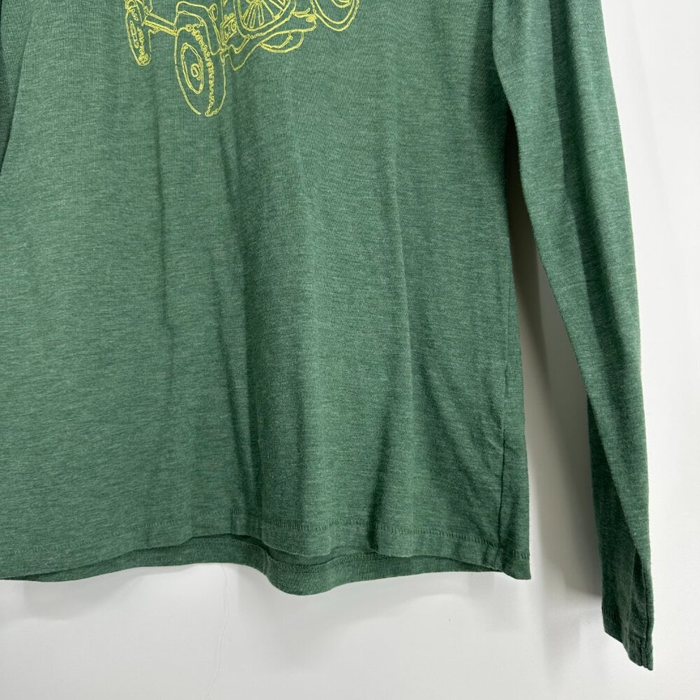 3/$25 Life is Good Long Sleeve Popover Top S Green Shirt - Picture 5 of 7